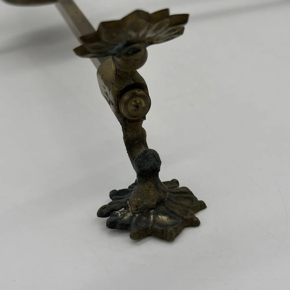 Vintage Regency Style‎ Brass Trivet Stand Adjustable Footed Hot Plate Sideboard